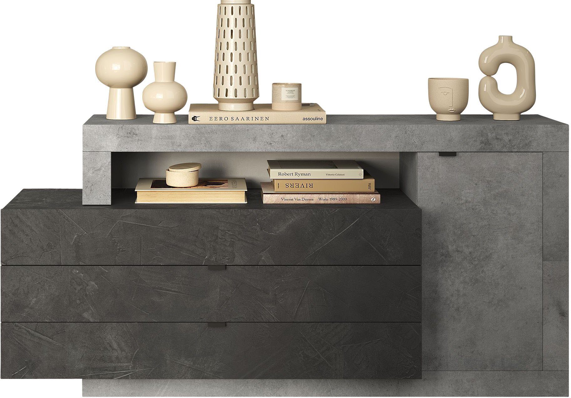 LC Sideboard Freedom, Breite 159 cm mit 1 Tür und 3 Schubkästen (in